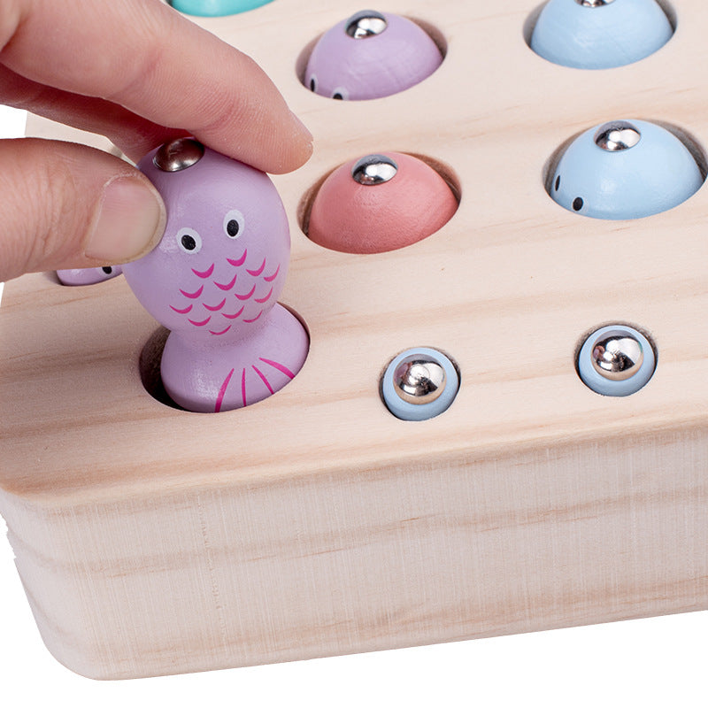 Juego de Pesca Montessori de Madera – Juguete Educativo Sensorial