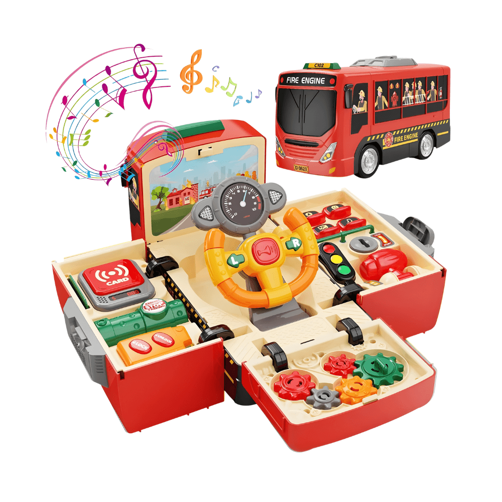 Autobús de Simulación de Conducción, Volante para Niños