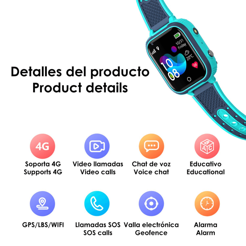 Reloj Inteligente Kids GPS 4G