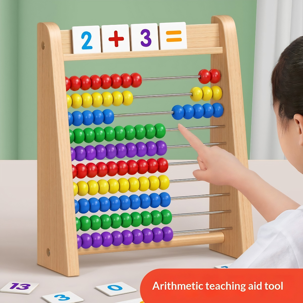 Ábaco Montessori de Madera – Kit Matemático Infantil Completo