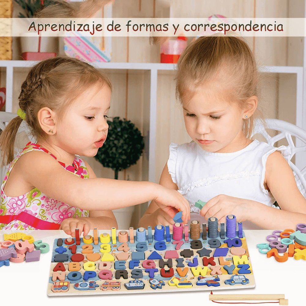 Juego Educativo Integral de Madera Montessori