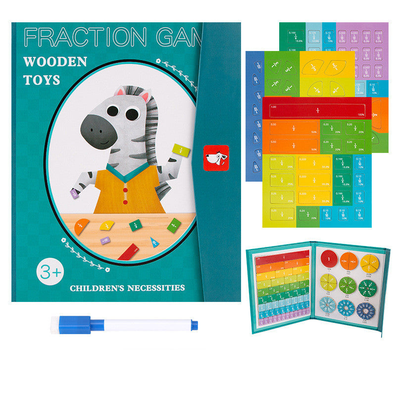 Juego magnético para aprender fracciones