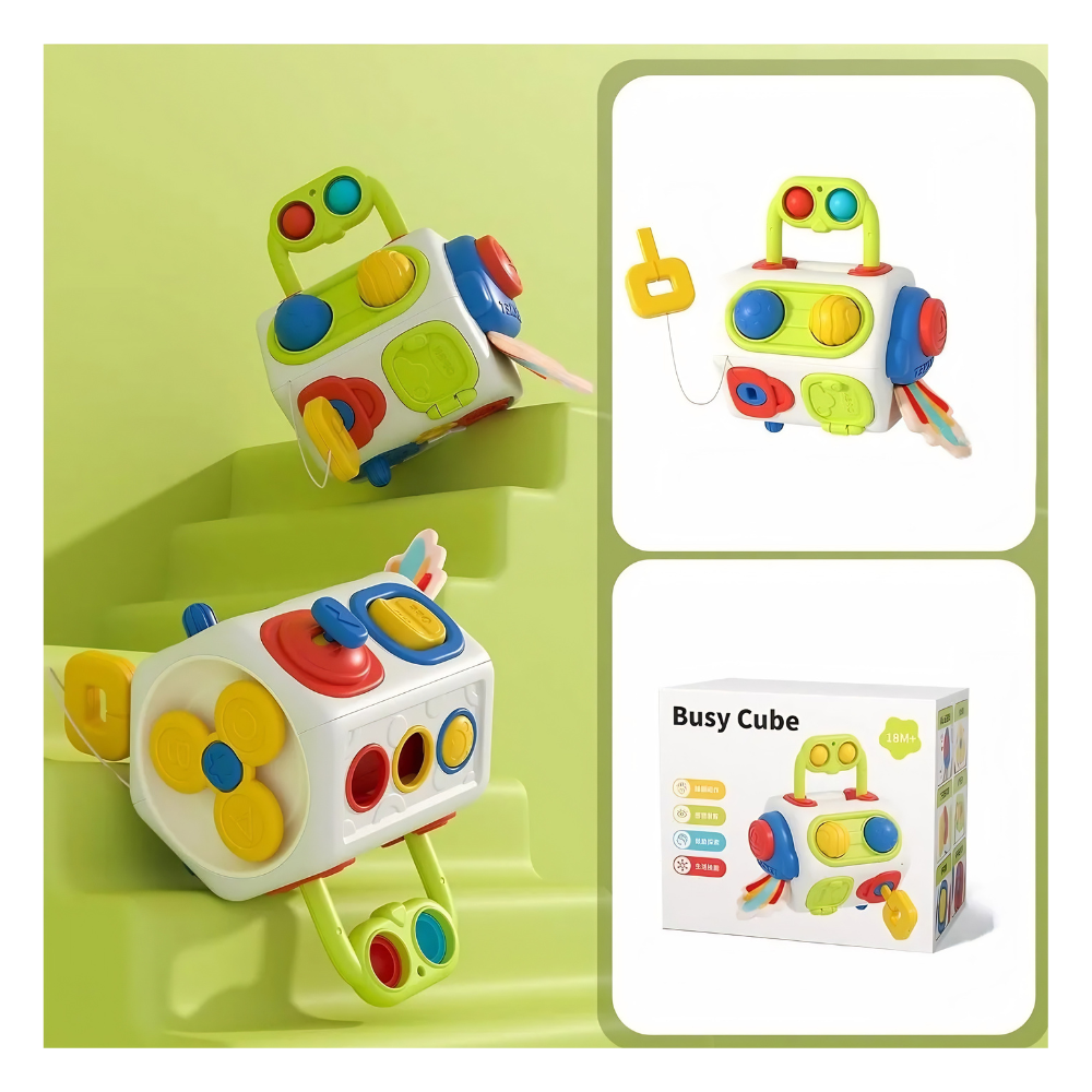 Cubo Sensorial Montessori 9 en 1
