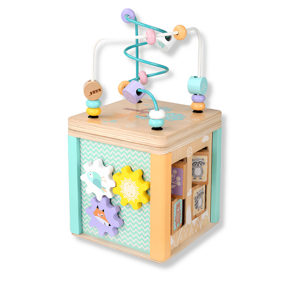 Cubo de Actividades de Madera Montessori