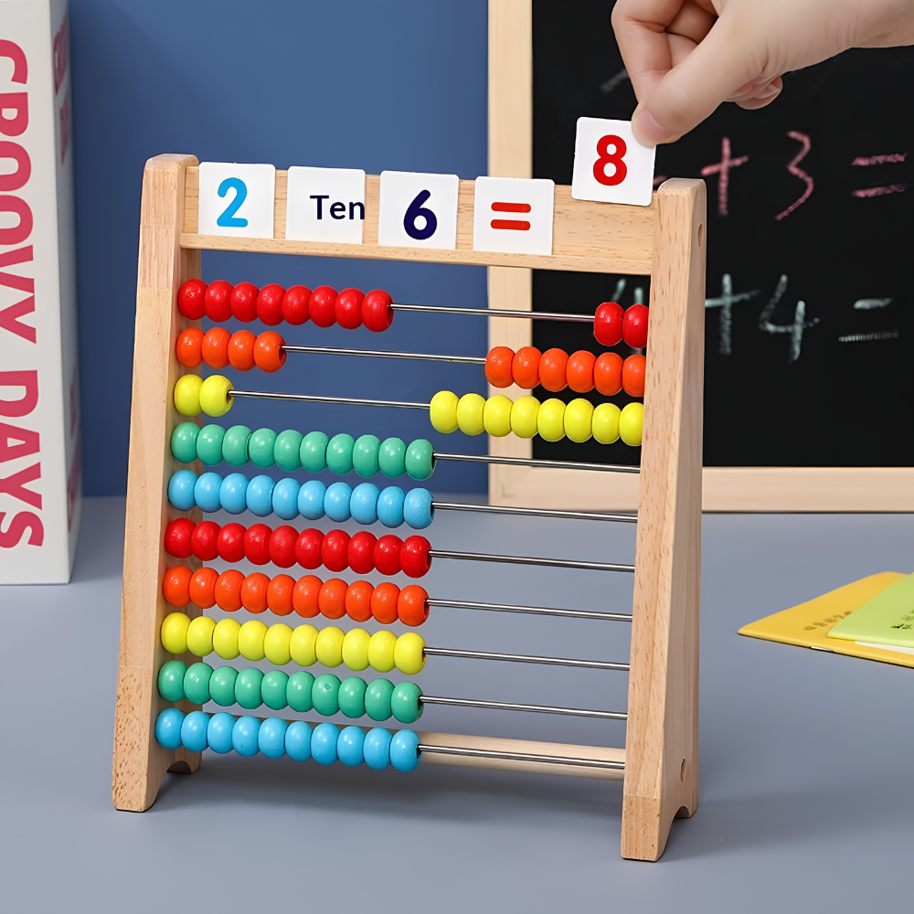 Ábaco Montessori de Madera – Kit Matemático Infantil Completo