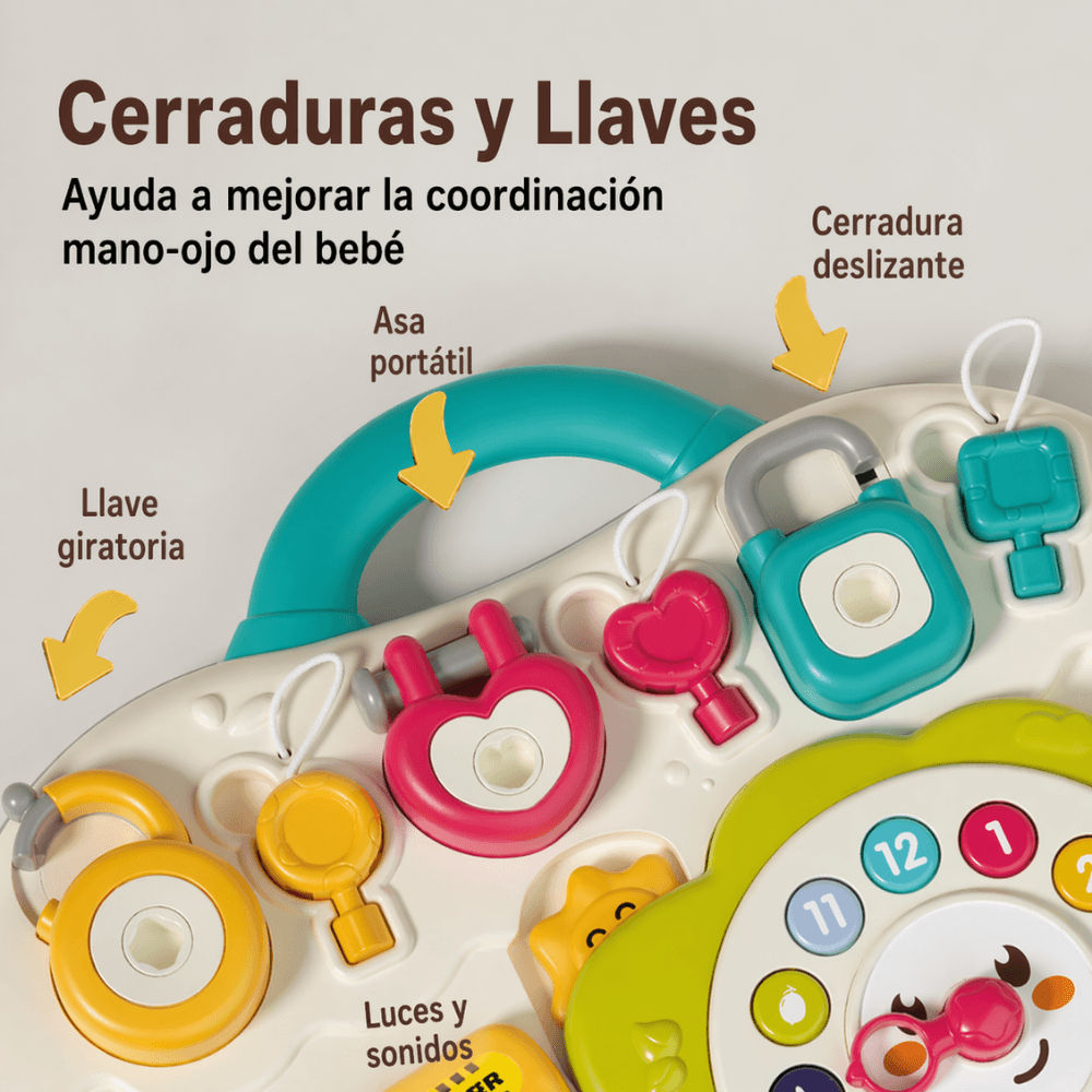 Maletín Sensorial Montessori – Busy Board Interactivo para Bebés