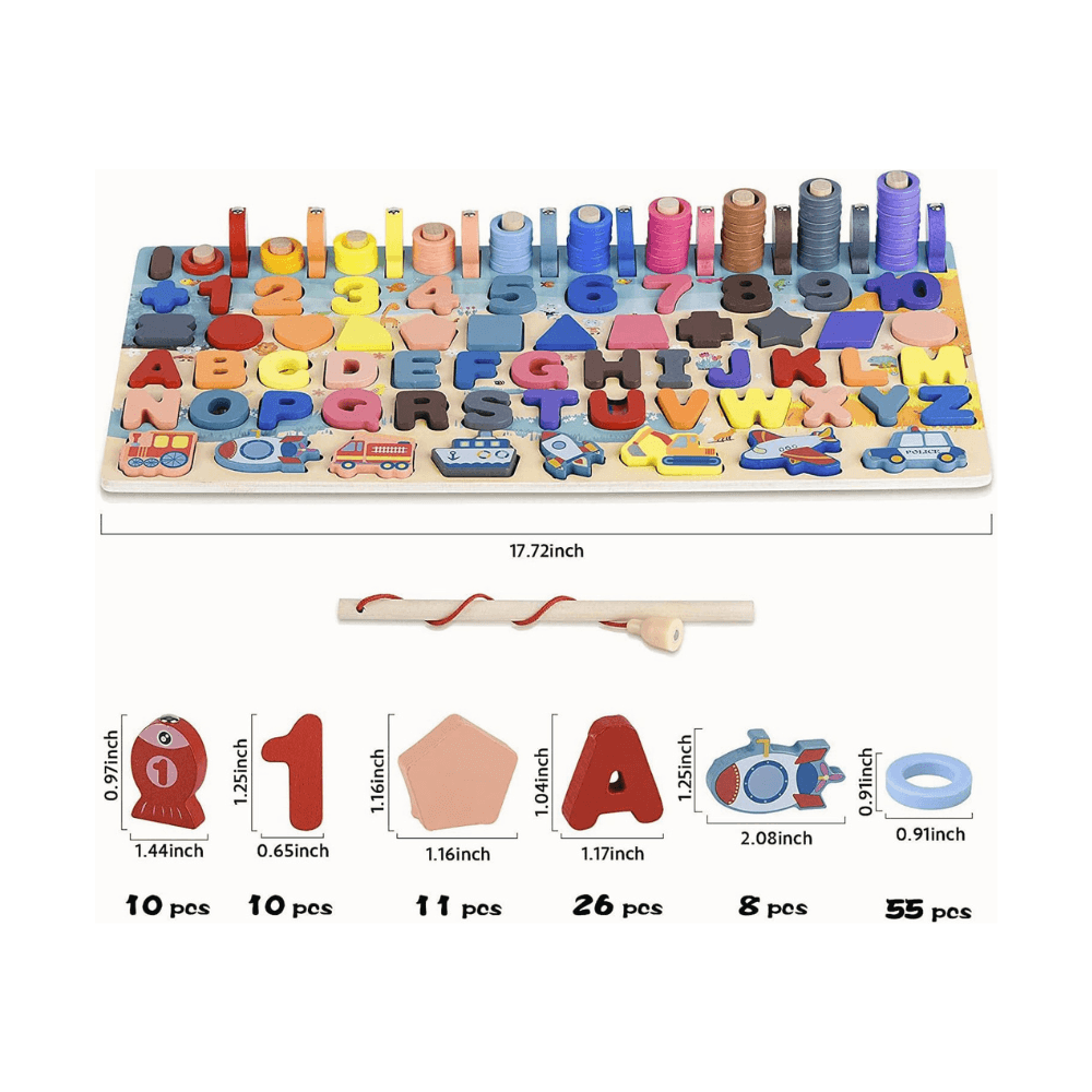 Juego Educativo Integral de Madera Montessori