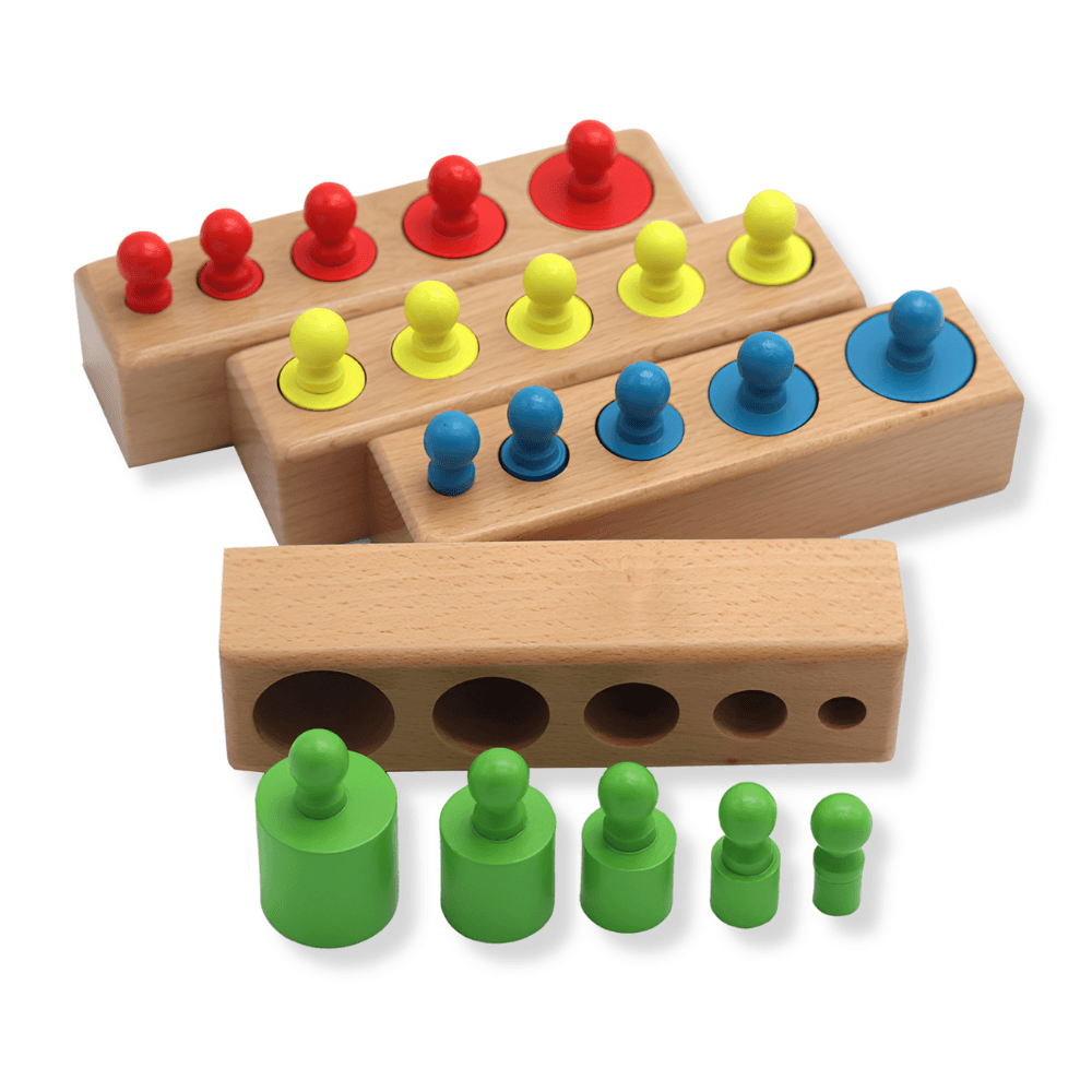 Juguete de Bloques Cilíndricos Montessori