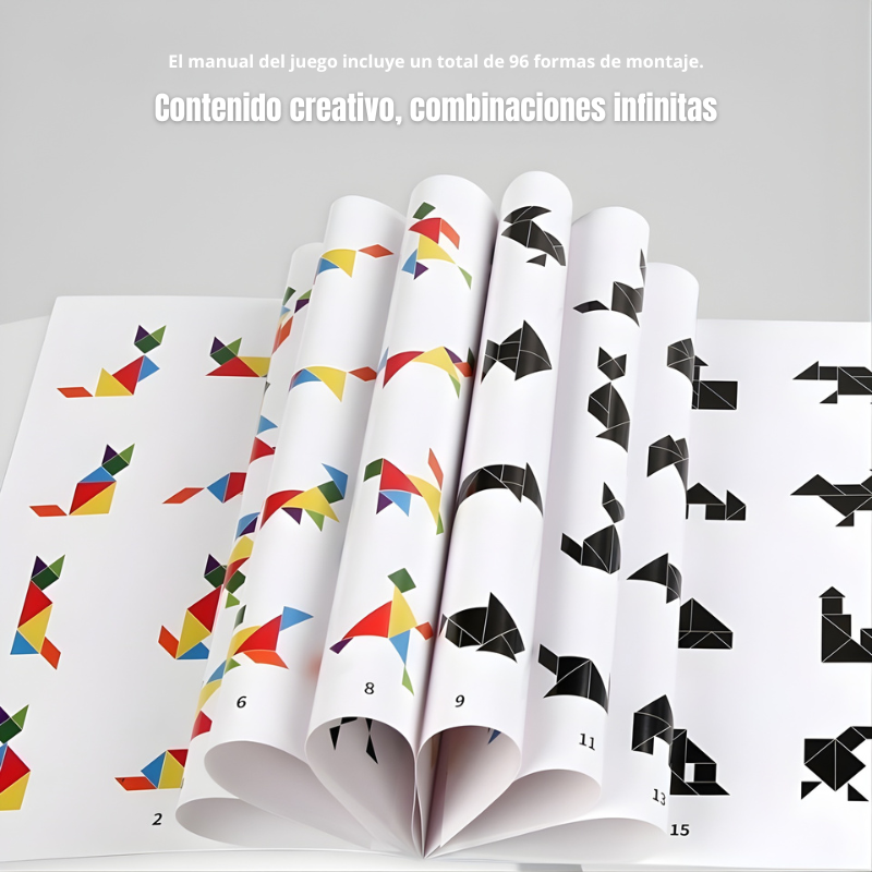 Libro Magnético De Tangram Pensamiento Matemático Animalitos