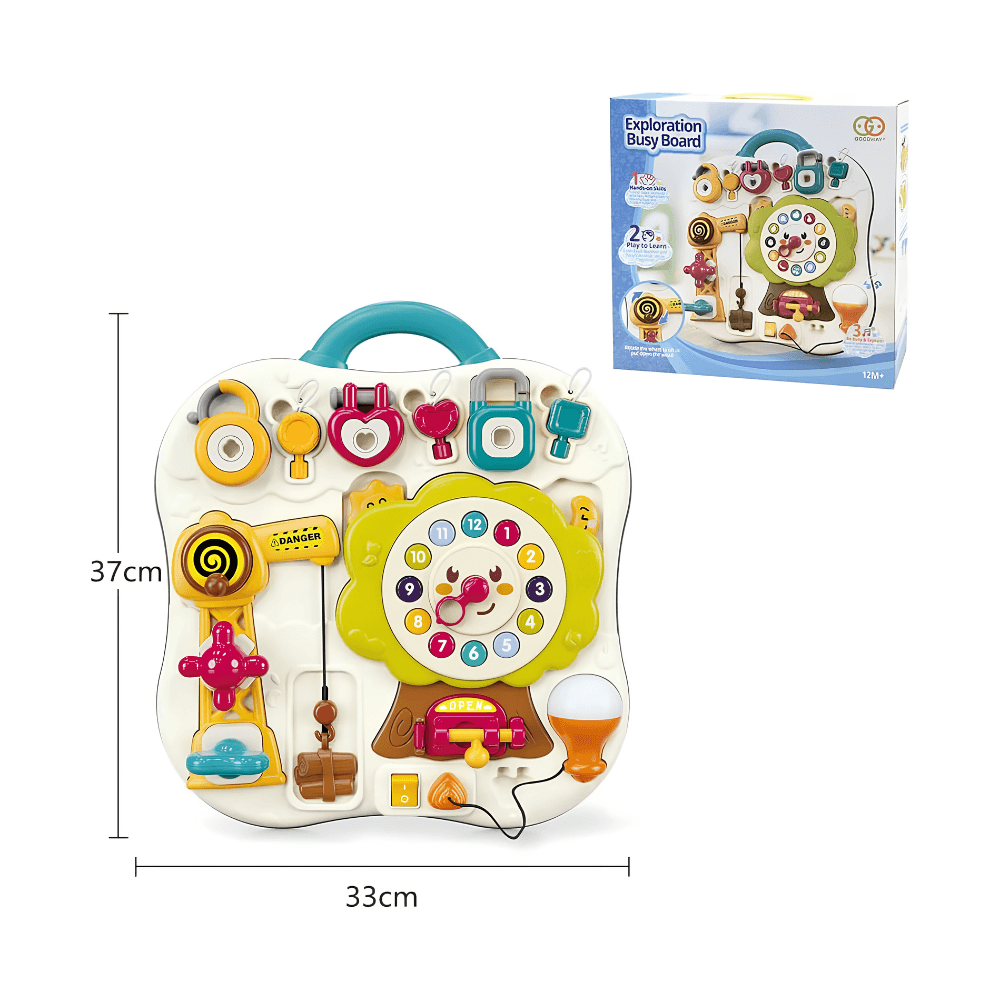 Maletín Sensorial Montessori – Busy Board Interactivo para Bebés