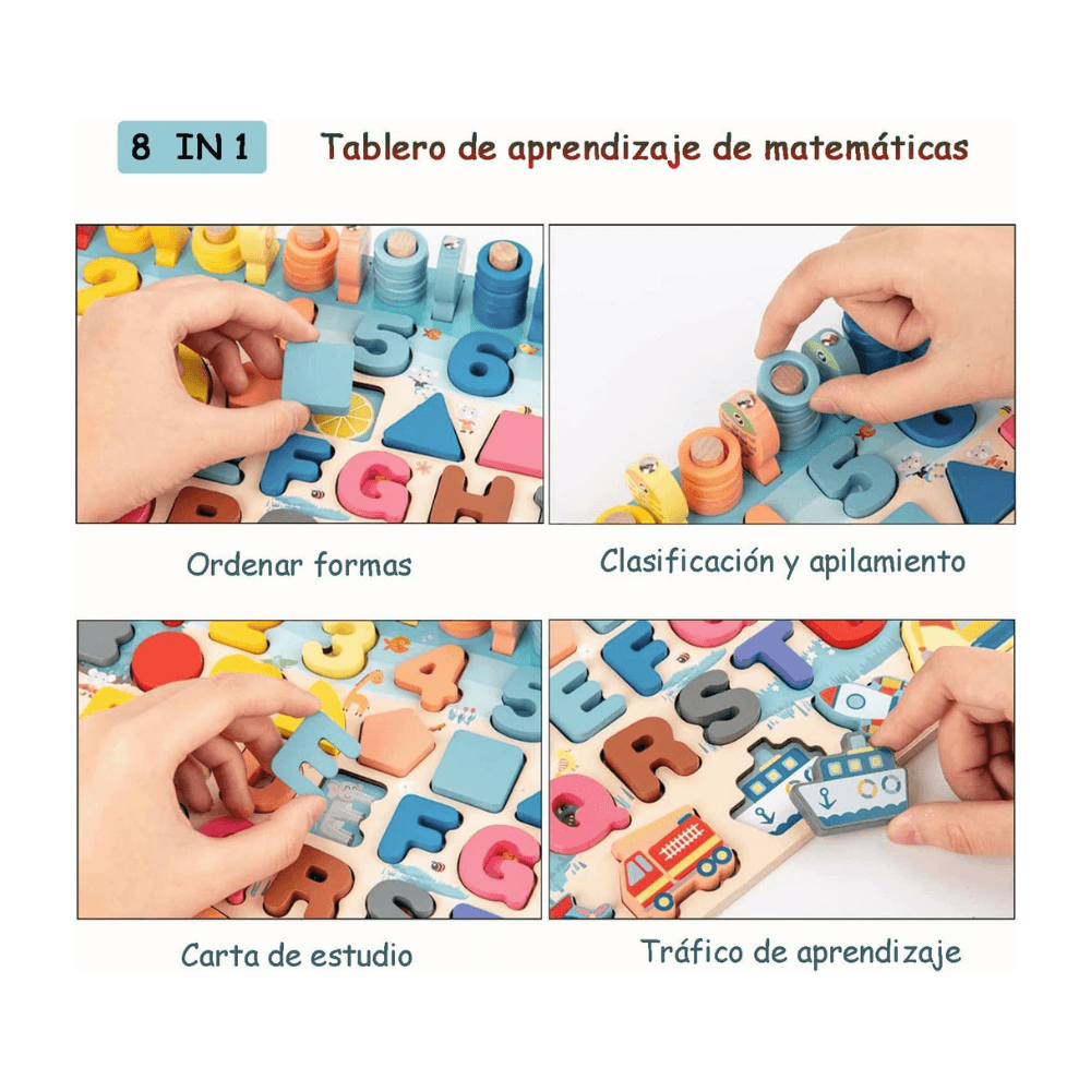 Juego Educativo Integral de Madera Montessori
