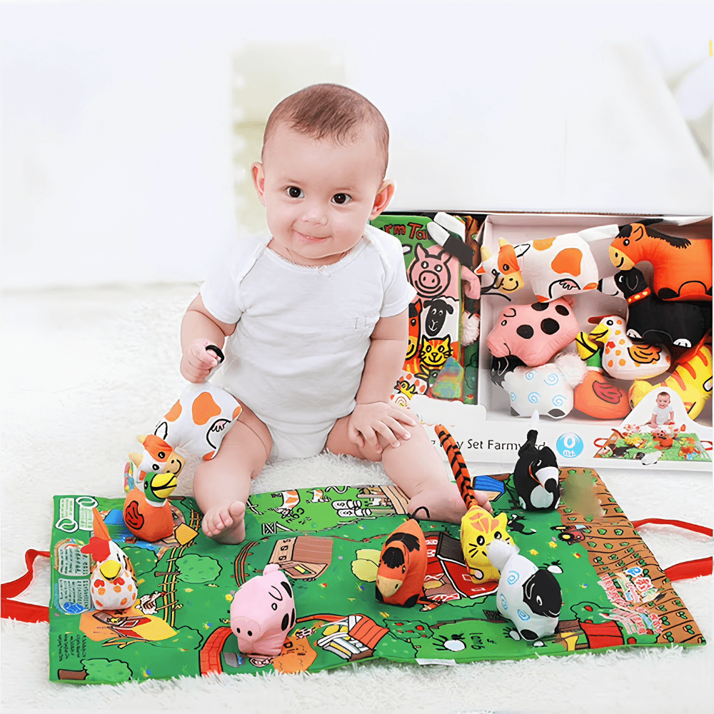 Alfombra Sensorial Montessori de Granja – Juego y Exploración