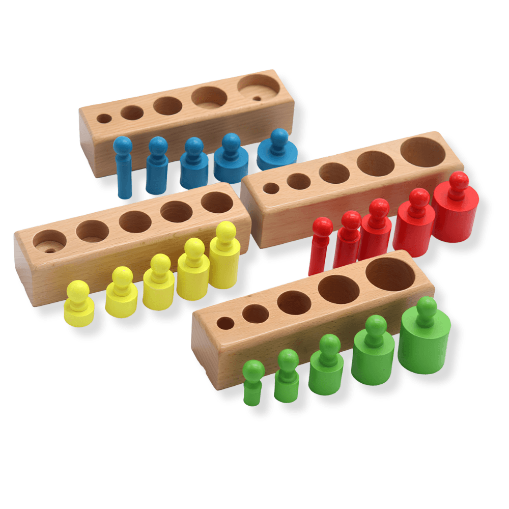 Juguete de Bloques Cilíndricos Montessori