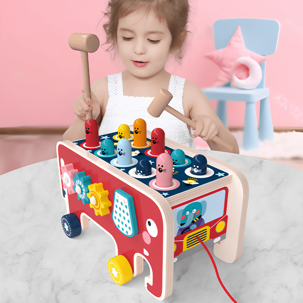 Banco de Madera Montessori - Juguete Interactivo Musical