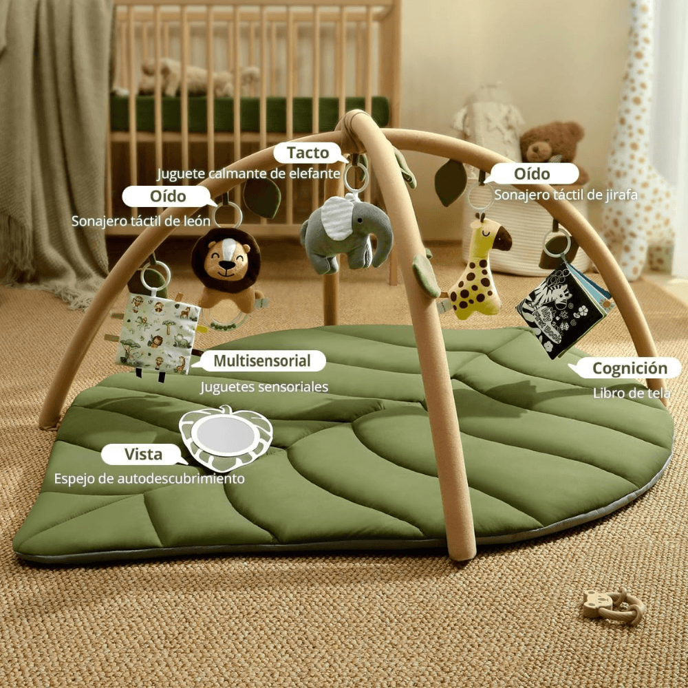 Gimnasio Sensorial Montessori Hoja Natural – Alfombra de Actividades