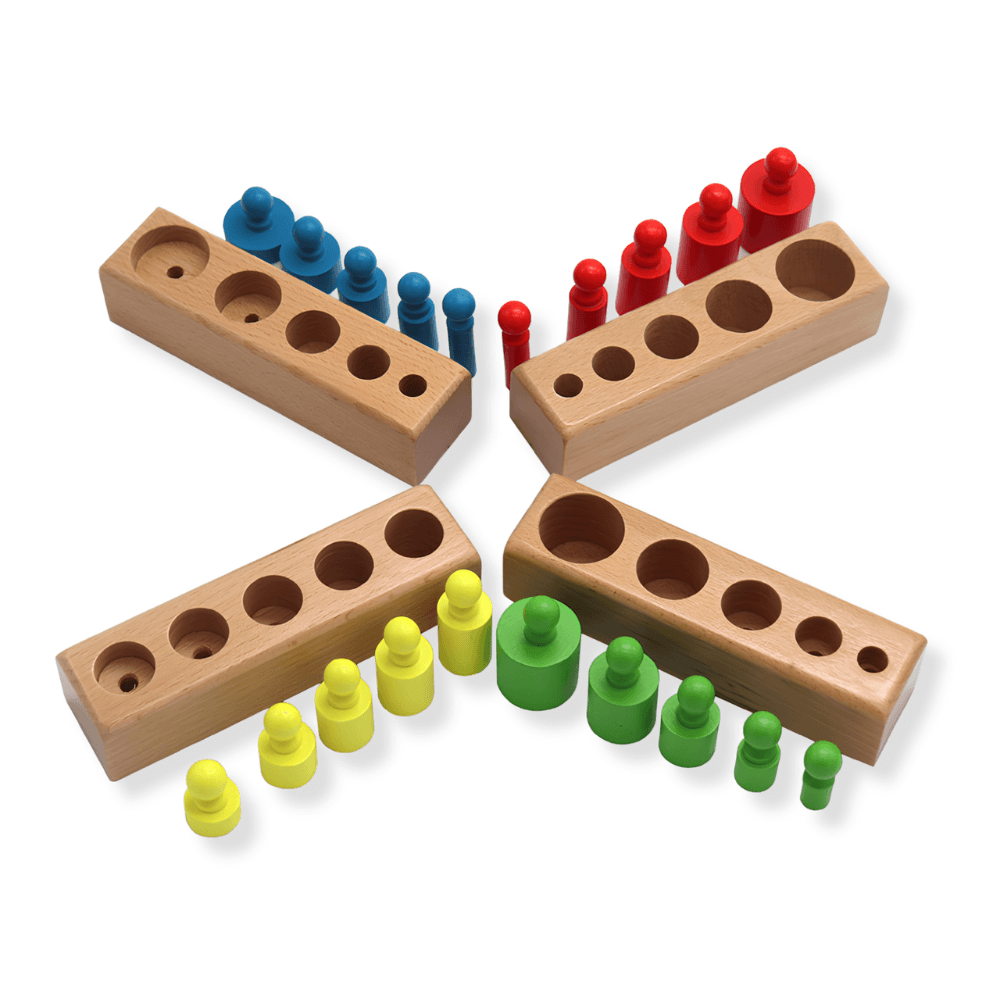 Juguete de Bloques Cilíndricos Montessori