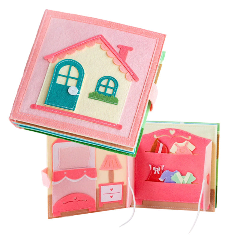Libro Sensorial Montessori de Tela y Fieltro para Bebés