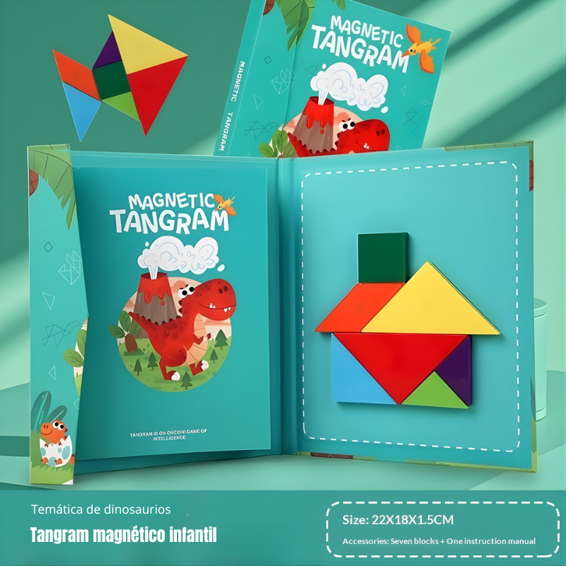 Libro Magnético De Tangram Pensamiento Matemático Animalitos