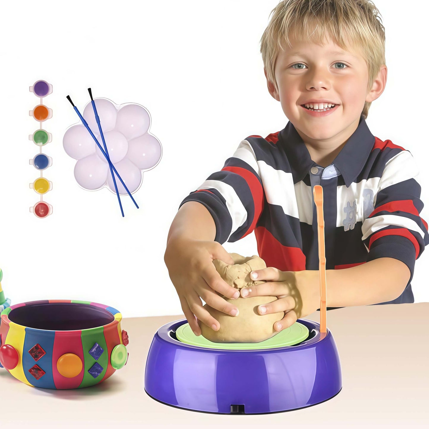 Plato de Alfarería para Niños, juguete artístico y de Manualidades