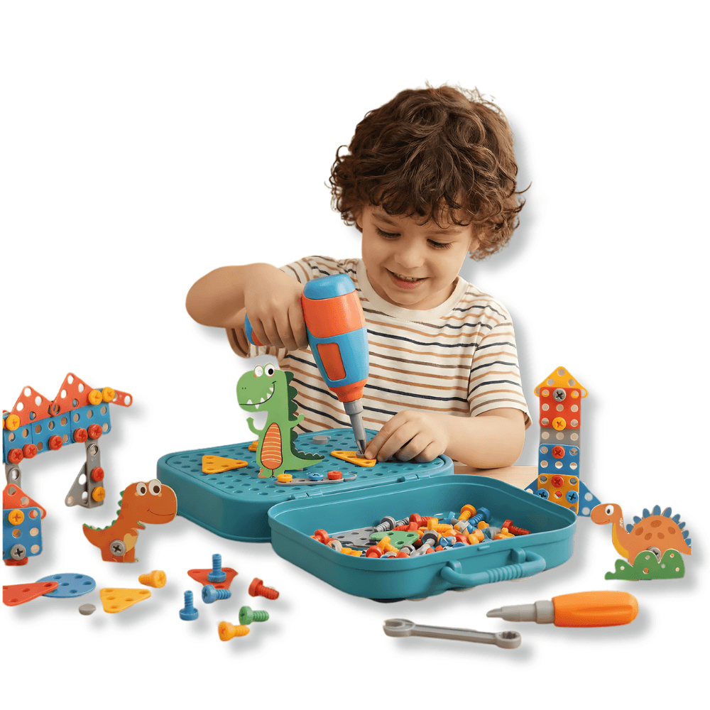 Caja de Herramientas IngenioKids con destornillador eléctrico