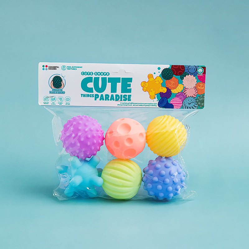 Juego De 6 Pelotas Sensoriales Para Bebés Texturizadas