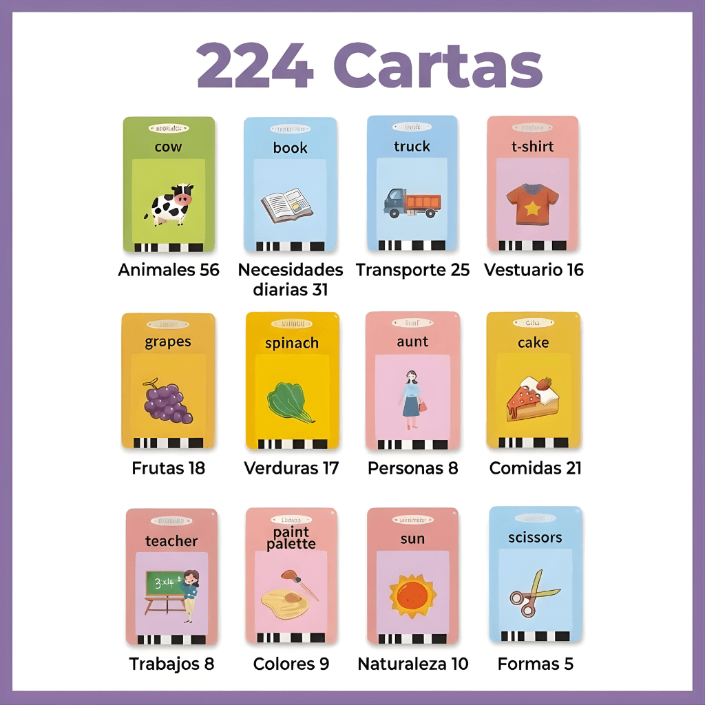 LinguaKid - Tarjetas Bilingües Español/Inglés