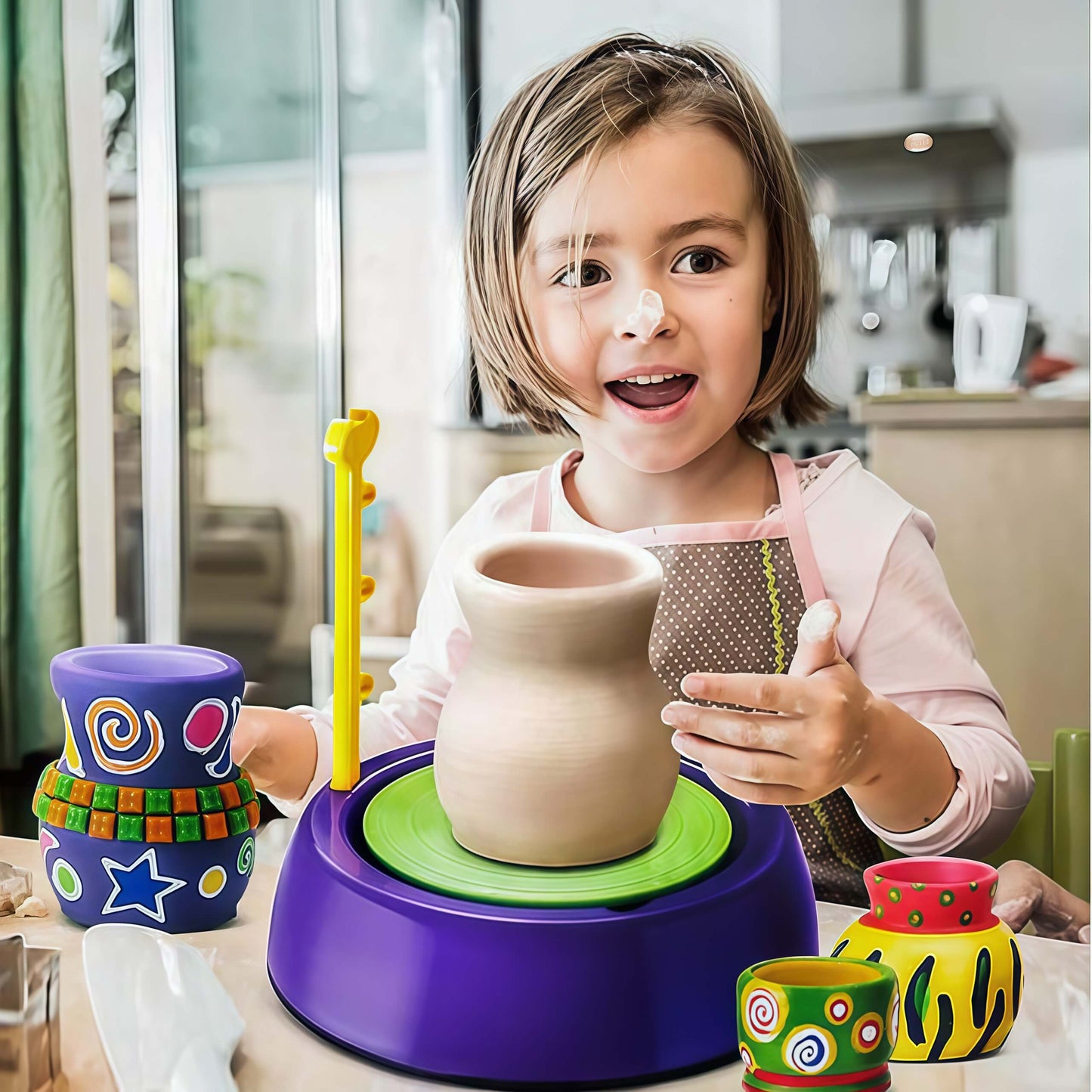 Plato de Alfarería para Niños, juguete artístico y de Manualidades