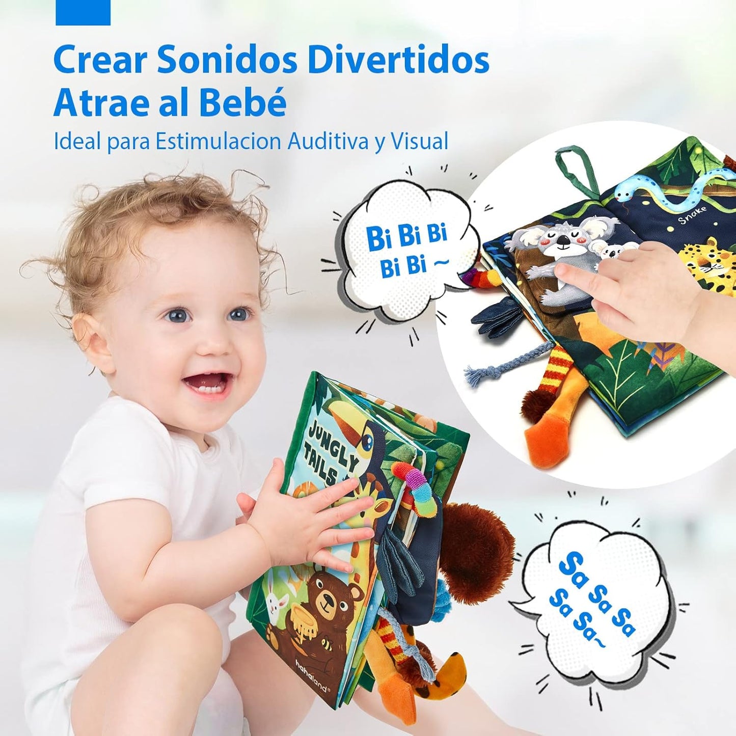 Anilearn ™ - Libro Sensorial para Bebés
