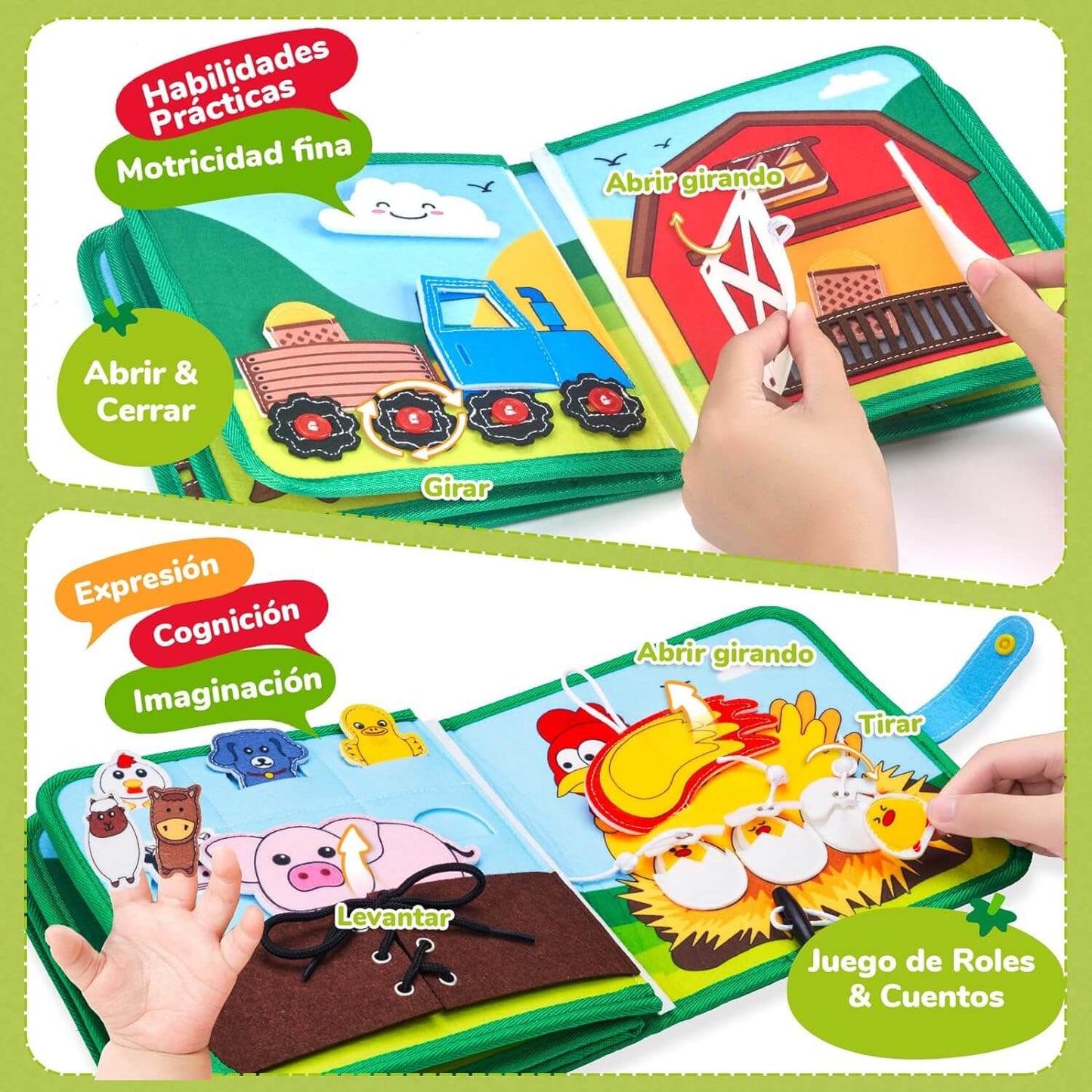 Libro Didáctico Sensorial Granja Zenon Montessori