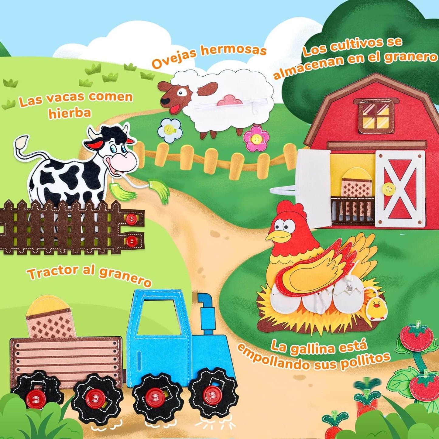 Libro Didáctico Sensorial Granja Zenon Montessori