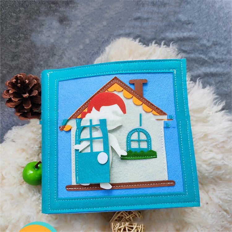 Libro Sensorial Montessori de Tela y Fieltro para Bebés