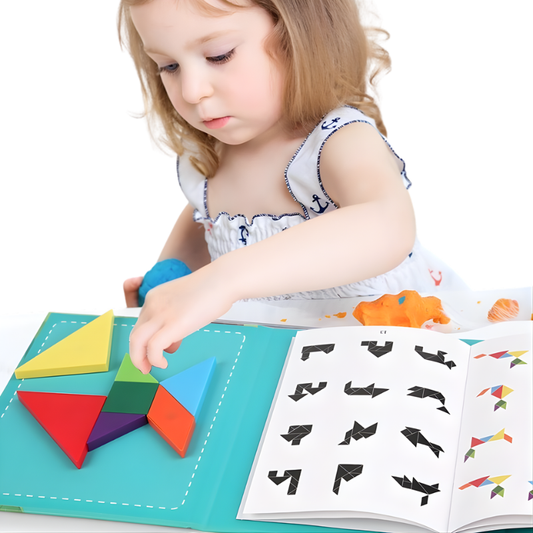 Libro Magnético De Tangram Pensamiento Matemático Animalitos