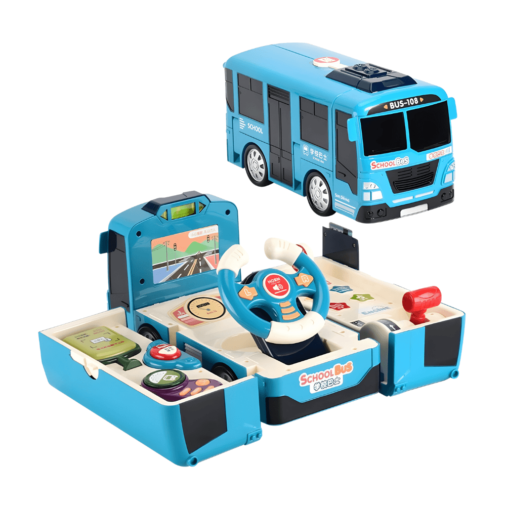Autobús de Simulación de Conducción, Volante para Niños