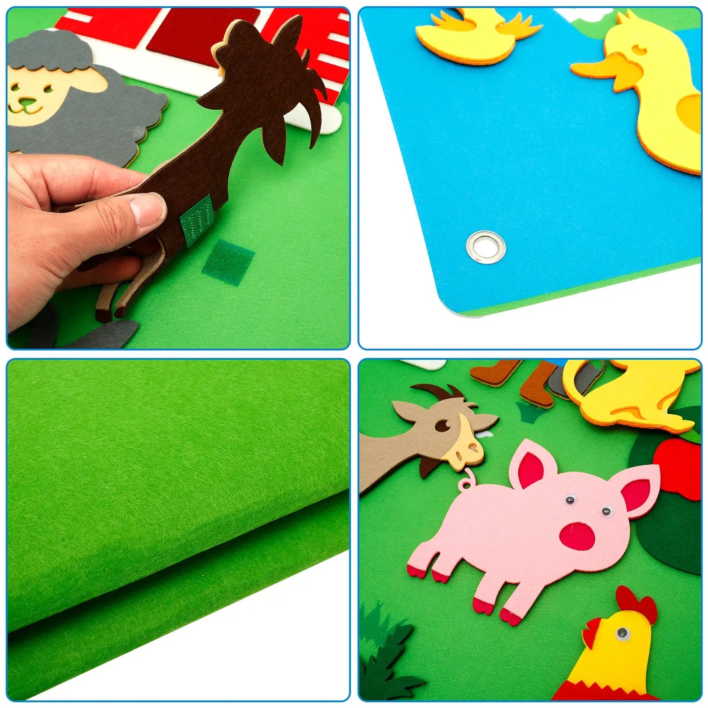 Mundo Animal de Fieltro - Juego de Tablero Montessori