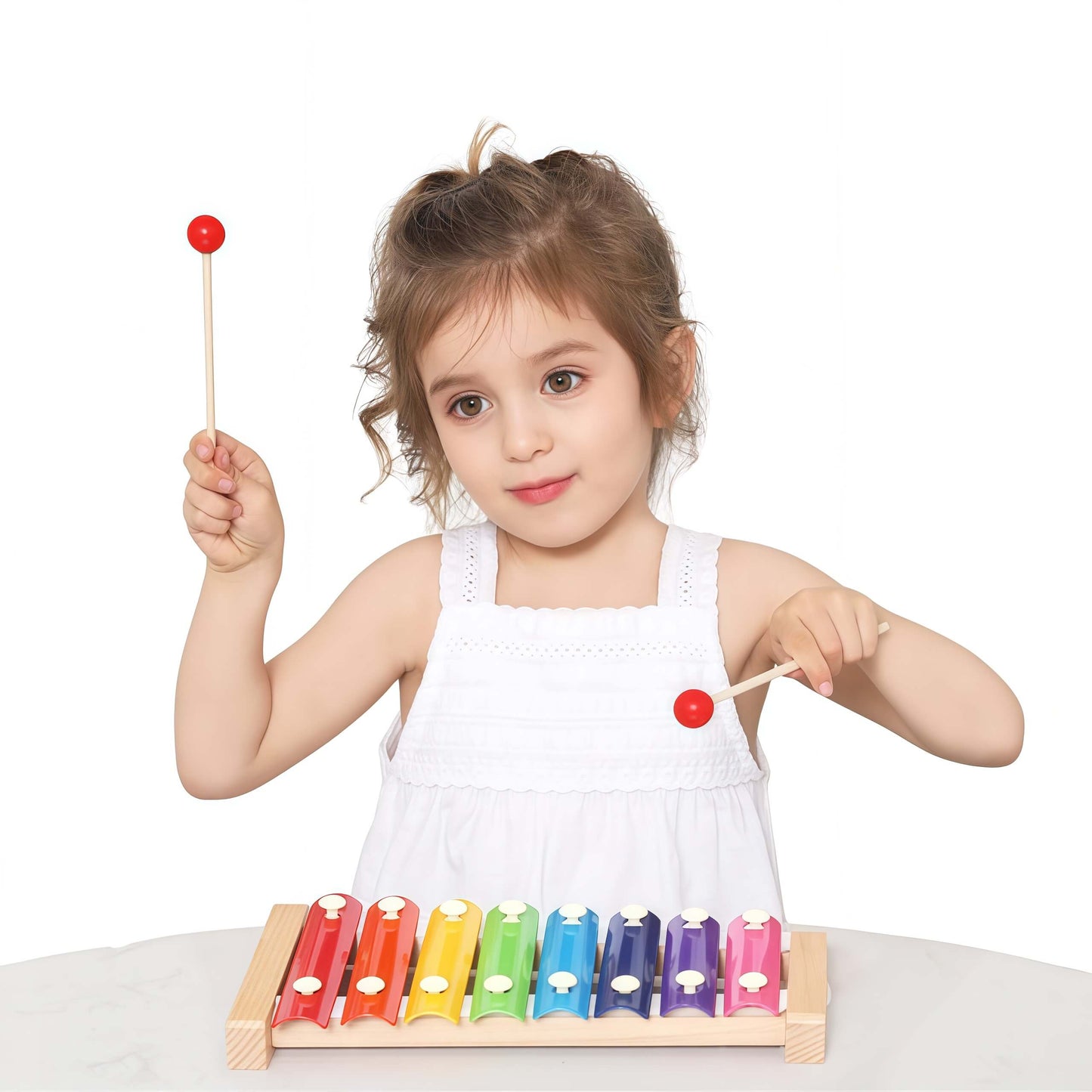 Xilófono de Madera con Teclas de Colores