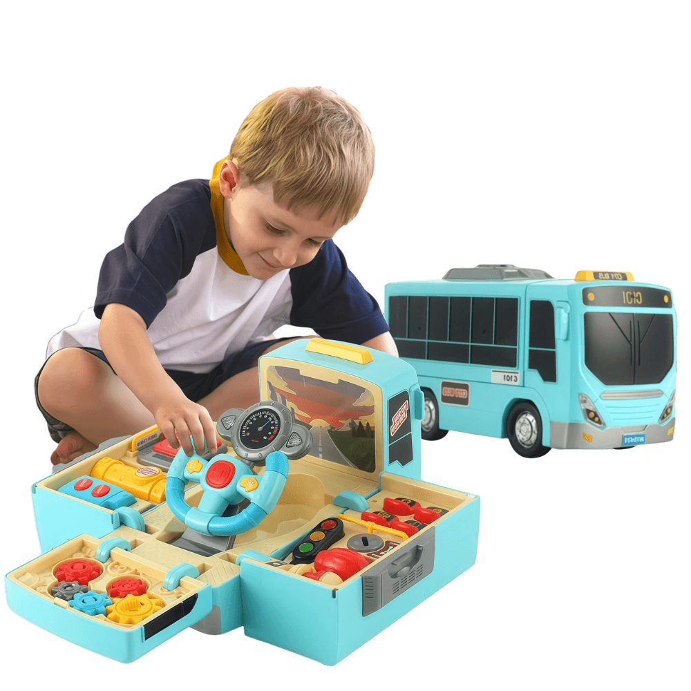 Autobús de Simulación de Conducción, Volante para Niños