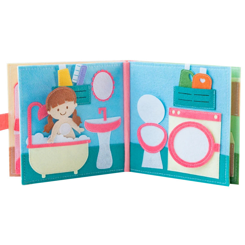 Libro Sensorial Montessori de Tela y Fieltro para Bebés