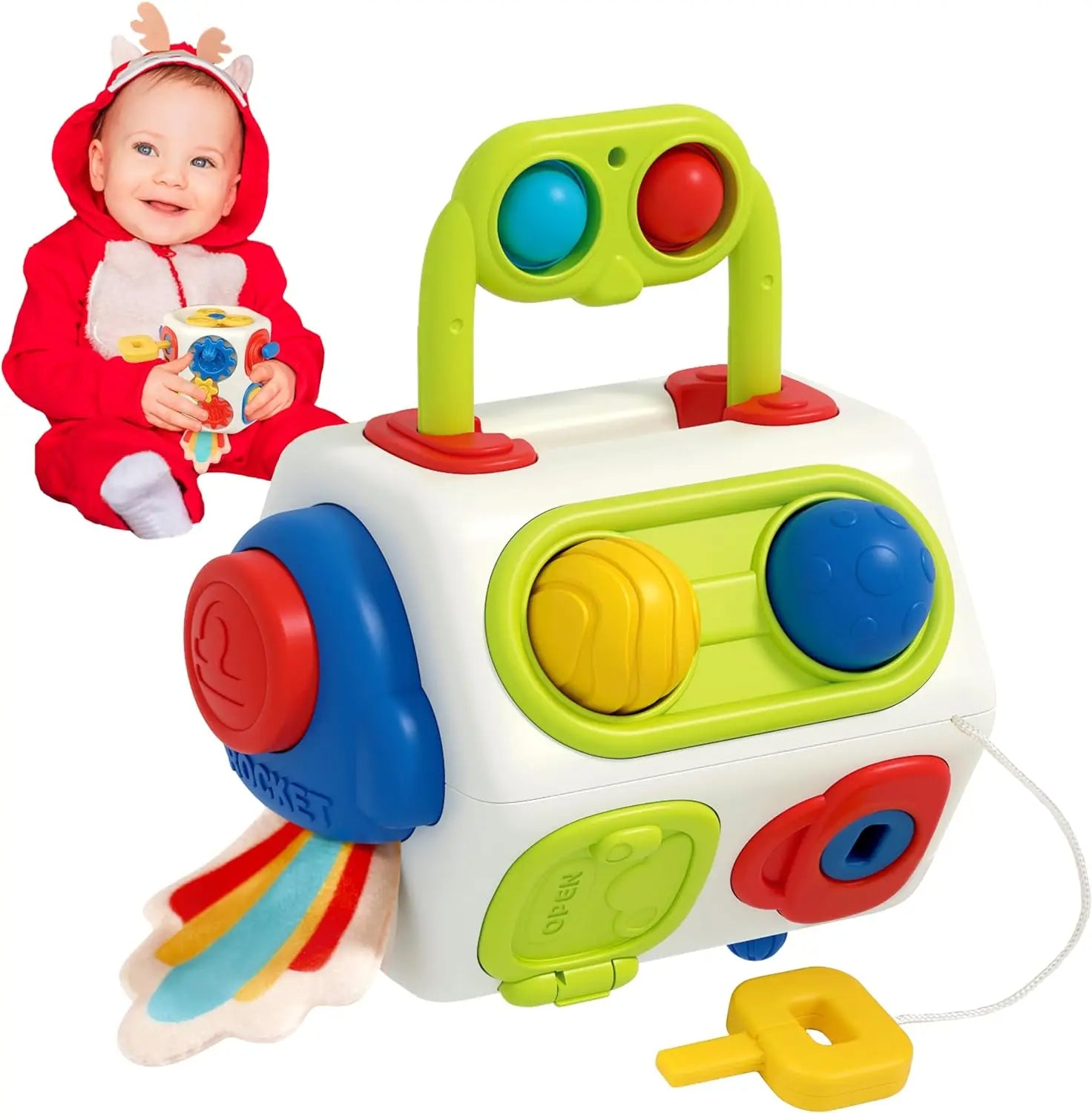 Cubo Sensorial Montessori 9 en 1