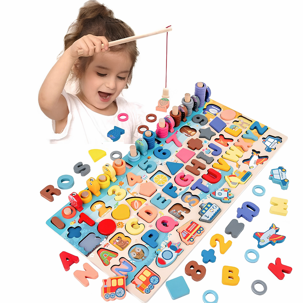 Juego Educativo Integral de Madera Montessori