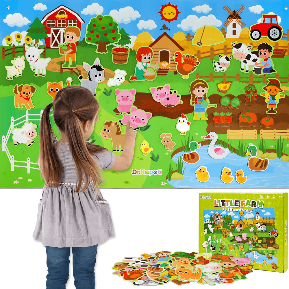 Mundo Animal de Fieltro - Juego de Tablero Montessori
