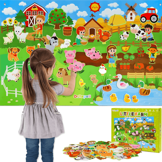 Mundo Animal de Fieltro - Juego de Tablero Montessori